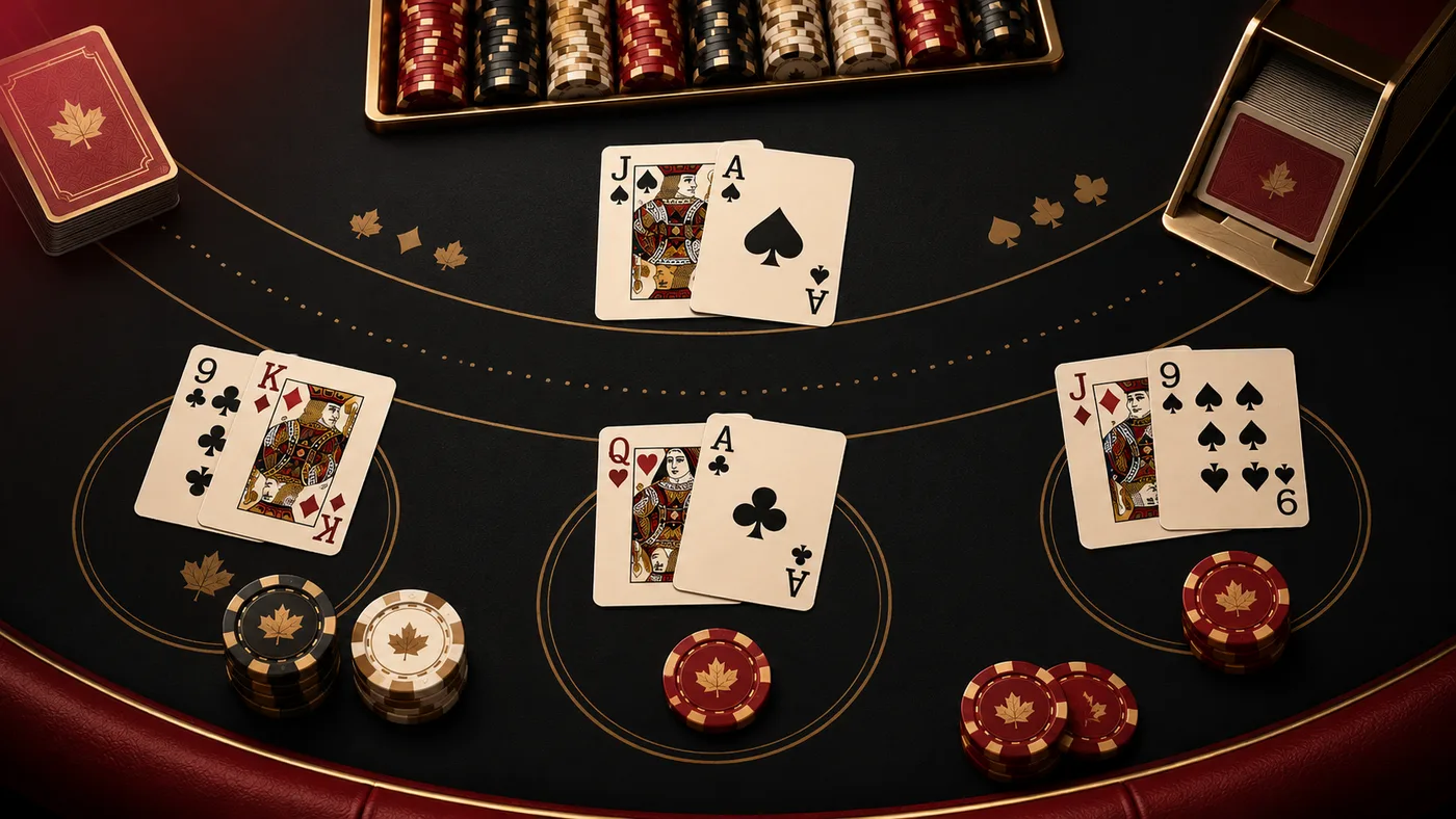 Super Fun 21 blackjack illustration with premium table details
