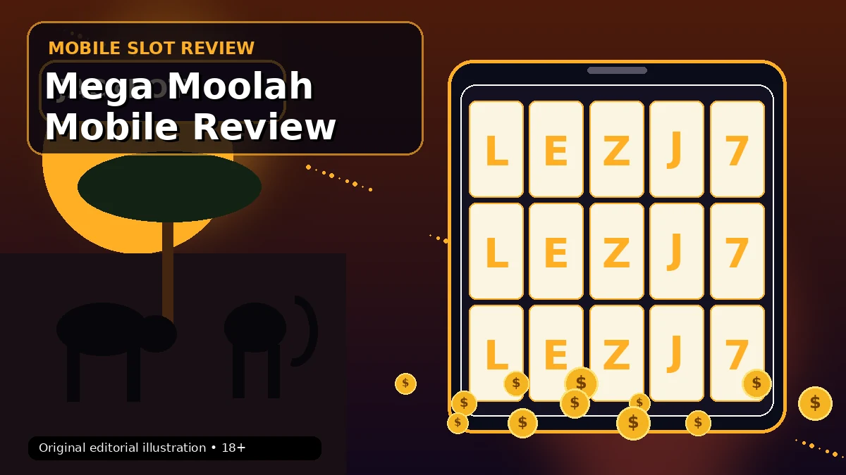 Mega Moolah Slot Review for Mobile Players original mobile slot illustration