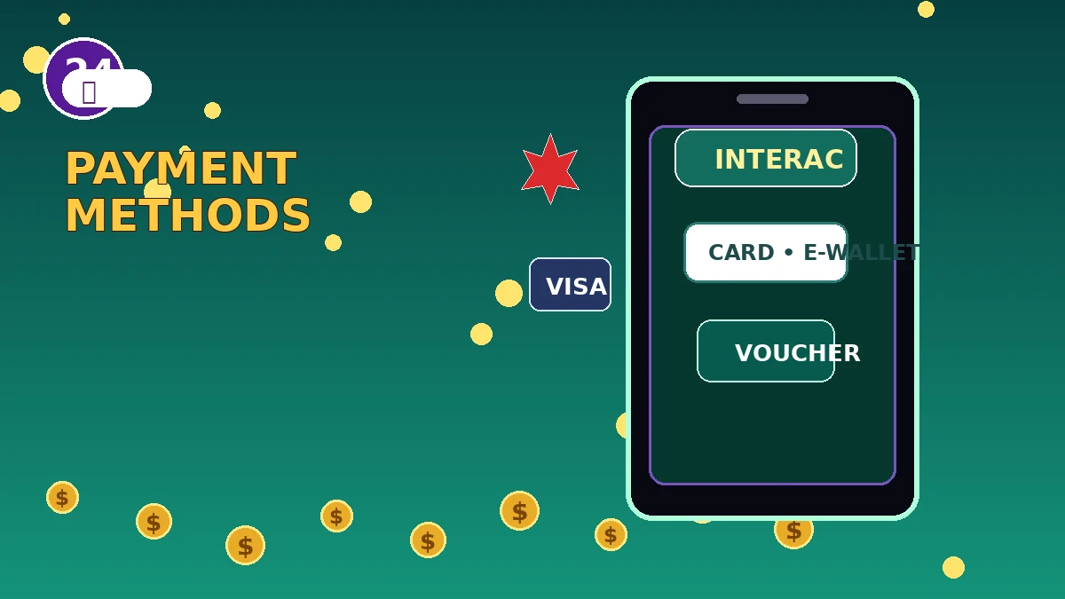 Payment Methods Canada original mobile slot illustration