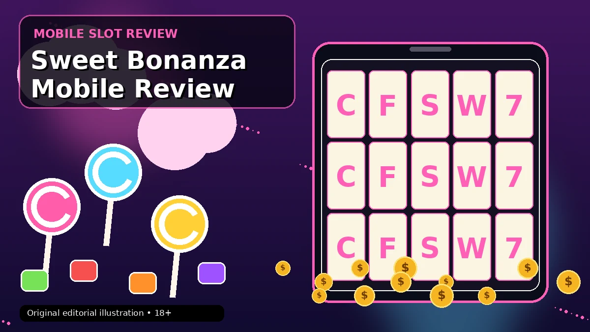 Sweet Bonanza Slot Review for Mobile Players original mobile slot illustration