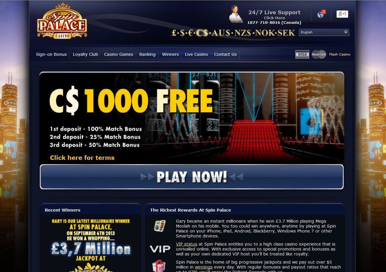 SpinPalace Casino review visual 1